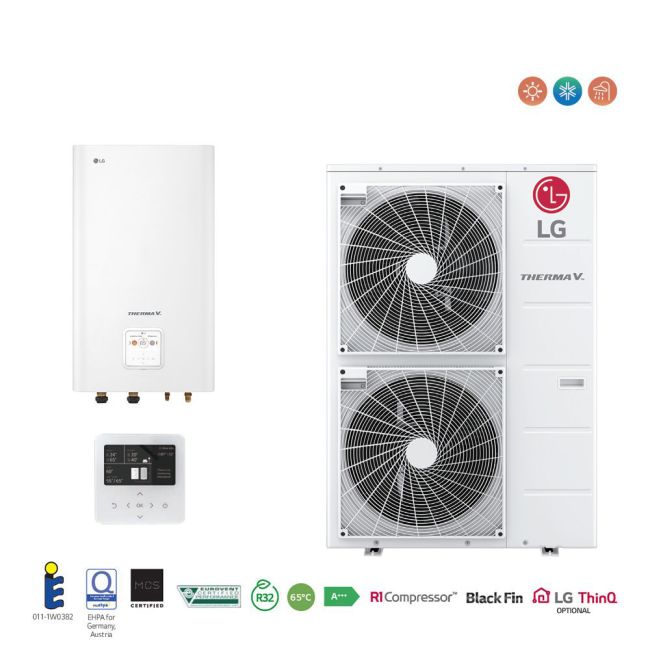LG Therma V R32 Hydrosplit Hydro Box KIT HU141MRB.U30 + HN1600MC.NK1 14kW 1Phase