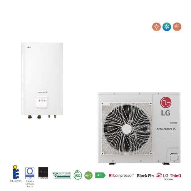 LG Therma V R32 Hydrosplit Hydro Box KIT HU121MRB.U30 + HN1600MC.NK1 12kW 1Phase