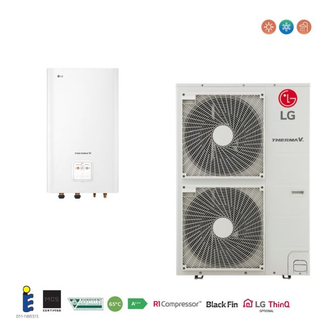 LG Therma V R410A Split Hydro Box KIT HU121MA.U33+HN1616M.NK5 12kW 1Phase