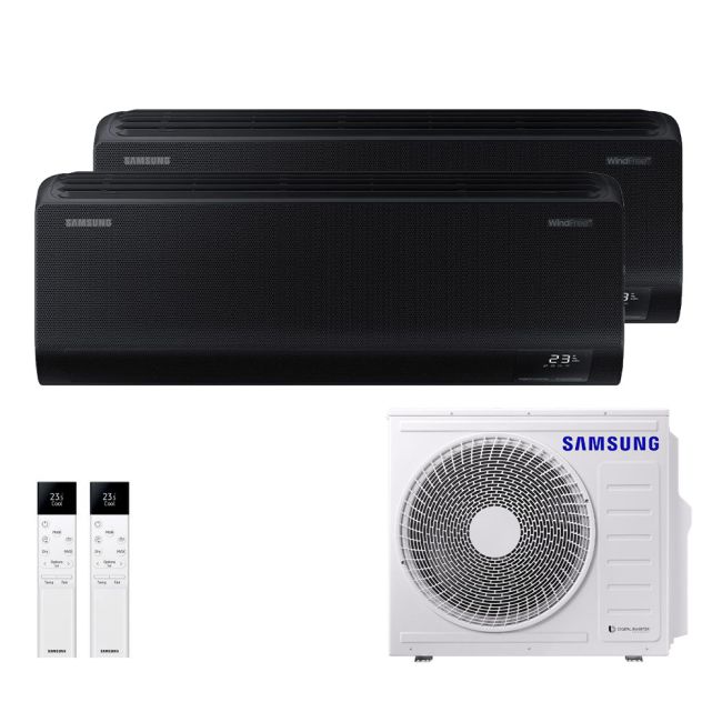 Samsung Multisplit AJ068TXJ3KG + WindFree™ AVANT S2 Black 12000 + 12000 Btu/h